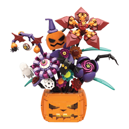 Halloween Series - Midnight Pumpkin Bouquet Construction Set (570 Pcs)