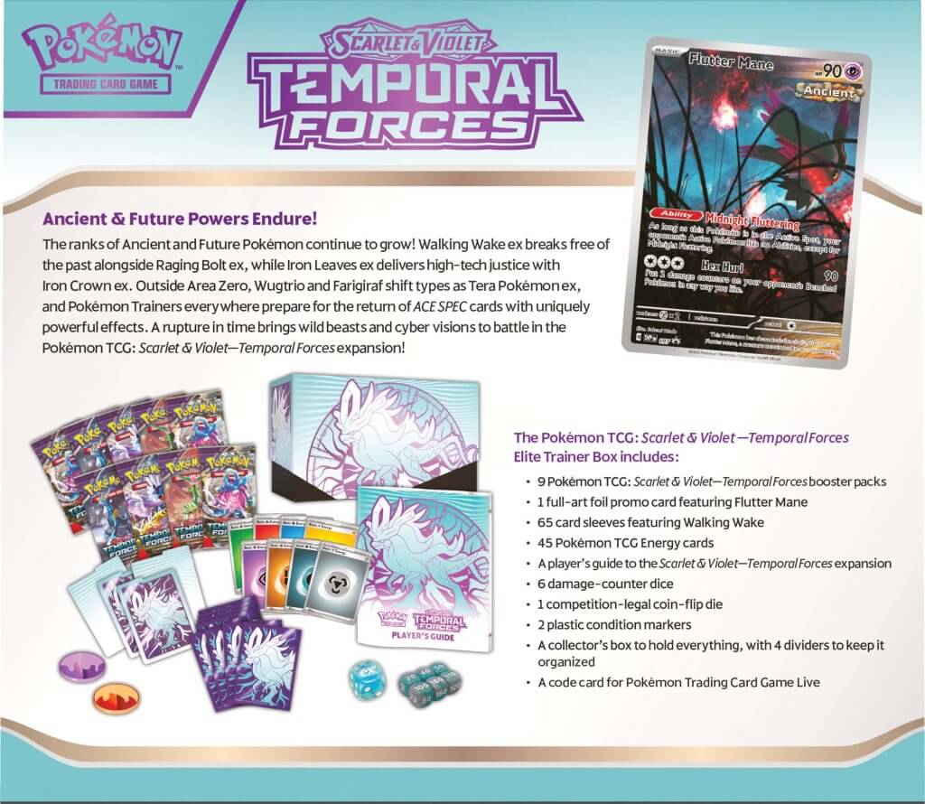 POKÉMON TCG Scarlet & Violet 5 Temporal Forces Elite Trainer Box