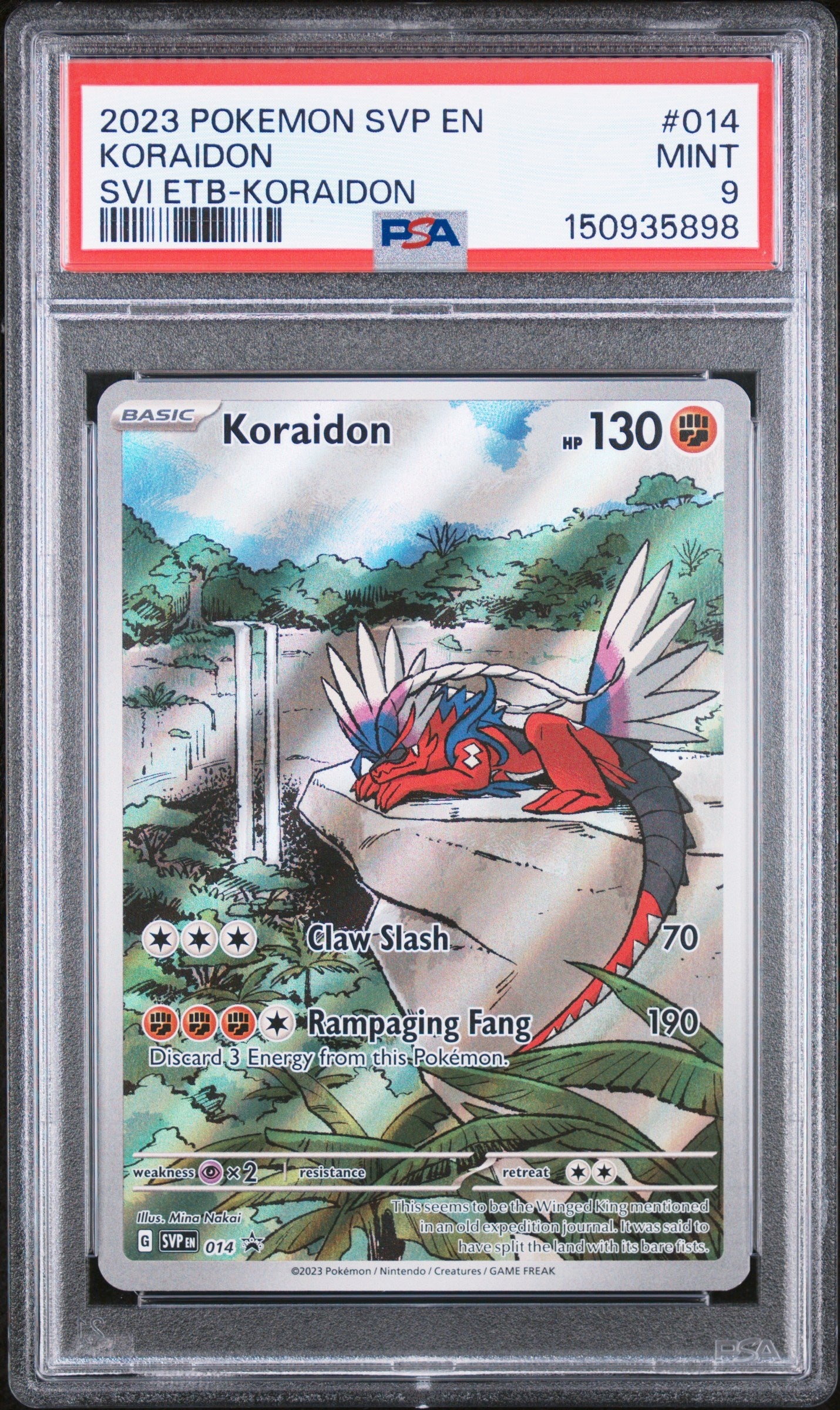 2023 Pokemon Svp En-Sv Black Star Promo 014 Koraidon Svi Etb-Koraidon - PSA 9