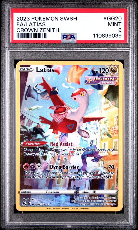 2023 Pokemon Sword And Shield - Latias - Crown Zenith - Gg20 - PSA 9