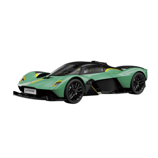 RW Cars - Aston Martin Valkyrie (Green w/Lime Racing Stripes) 1:64 Scale Diecast Vehicle