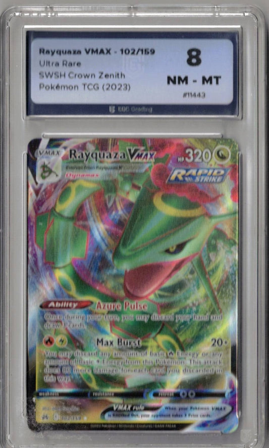 2023 Pokemon SWSH Crown Zenith 102 Rayquaza Vmax - EGC 8