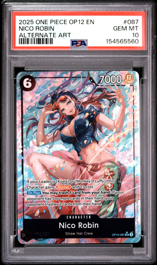 2025 One Piece Op12-Legacy Of The Master 087 Nico Robin Alternate Art - PSA 10