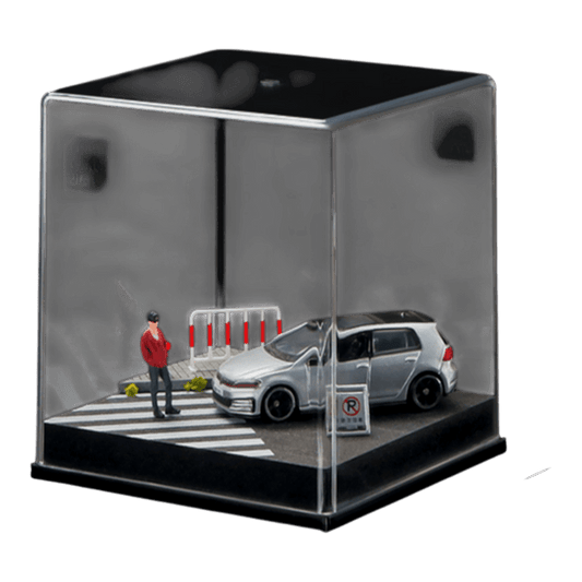 1:64 Diorama - Single Sidewalk with Pedestrian Scene
