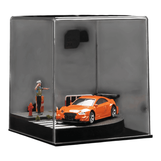 1:64 Diorama - Double Sidewalk with Pedestrian Scene