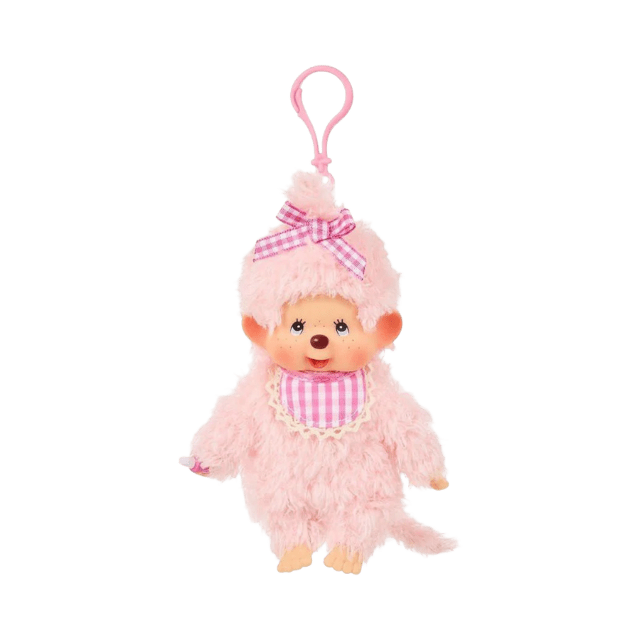 Monchhichi - Fluffy Pink Beige SS Keychain