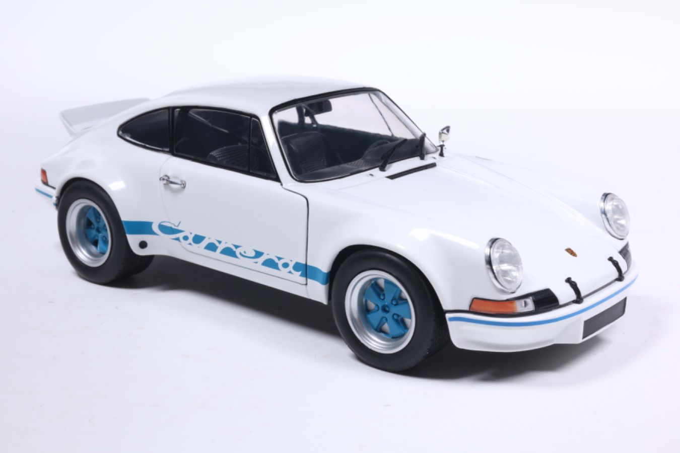 Solido Cars - 1973 Porsche 911 RSR (Blue Carrera Stripes) 1:18 Scale Diecast Vehicle