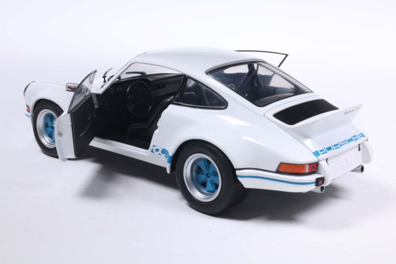 Solido Cars - 1973 Porsche 911 RSR (Blue Carrera Stripes) 1:18 Scale Diecast Vehicle