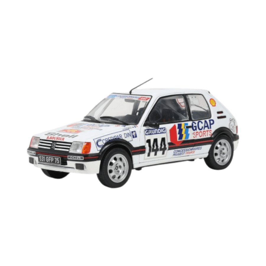 Solido - 1:18 1987 Peugeot 205 GTI #144 RallyE Diecast Vehicle