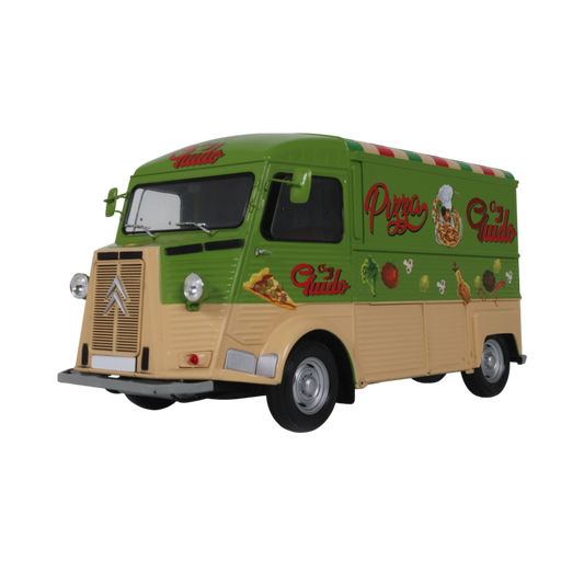 Solido Cars - 1969 Citroen Type HY Guido Pizza (Green) 1:18 Diecast Vehicle
