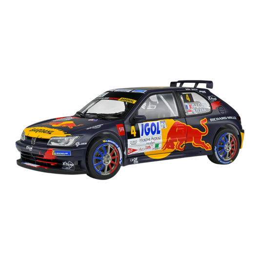 Solido Cars - 1:18 Peugeot 306 Maxi Black #4 S.Loeb / D.Elena Rallye Du Mont Blanc 2021