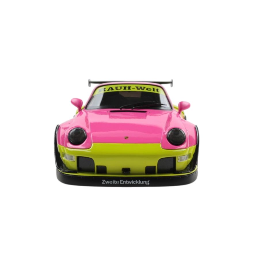 Solido Cars - 1:18 Porsche 911 997 RWB Pink & Yellow 2024 Diecast Vehicle