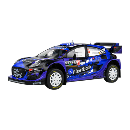 Solido Cars - 1:18 Ford Puma Rally1 Hybrid Blue #9 Serderidis /Miclotte Rally Kenya 2022