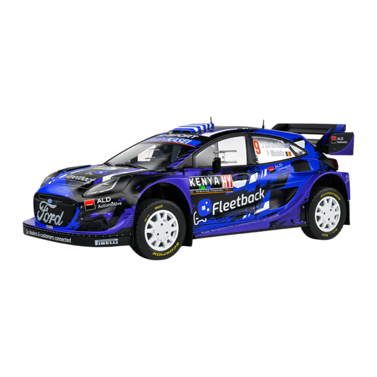 Solido Cars - 1:18 Ford Puma Rally1 Hybrid Blue #9 Serderidis /Miclotte Rally Kenya 2022