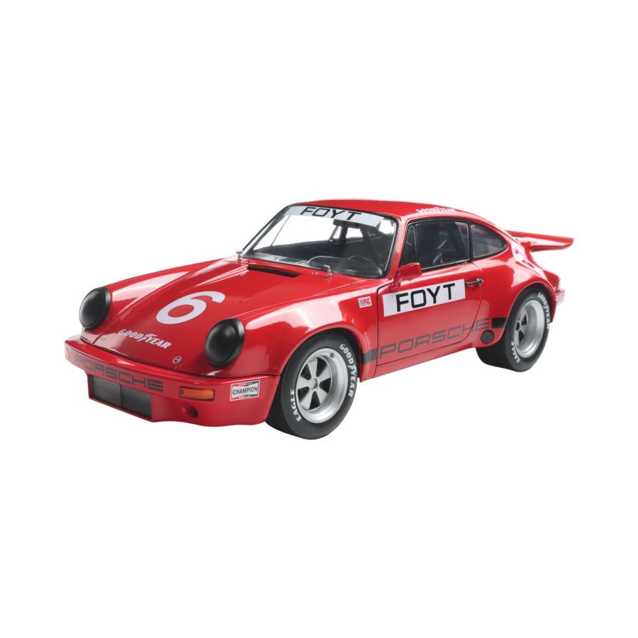 Solido Cars - 1974 Porsche 911 #6 FOYT IROC Daytona 1:18 Scale Diecast Vehicle