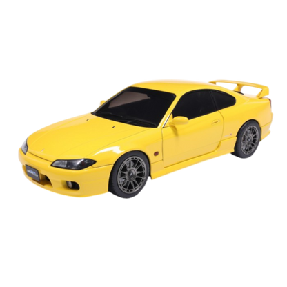 Solido Cars - 1:18 Nissan Silvia S15 Spec-R Aero Lightning Yellow 1999 Diecast Vehicle