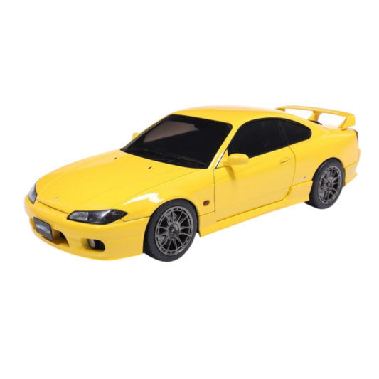Solido Cars - 1:18 Nissan Silvia S15 Spec-R Aero Lightning Yellow 1999 Diecast Vehicle