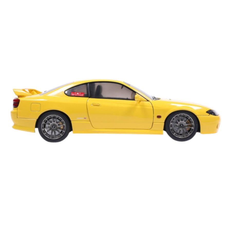 Solido Cars - 1:18 Nissan Silvia S15 Spec-R Aero Lightning Yellow 1999 Diecast Vehicle