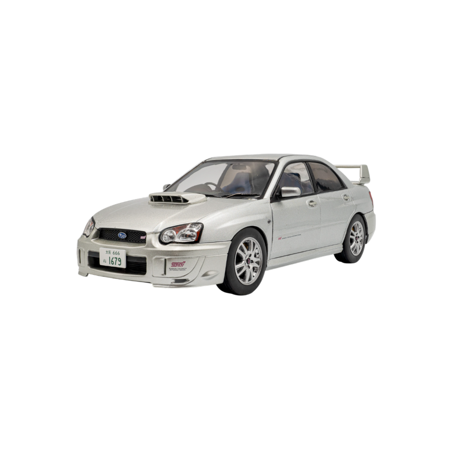 Solido Cars - 1:18 Subaru 2003 Impreza WRX STI Premium Silver Effect Die-Cast Vehicle