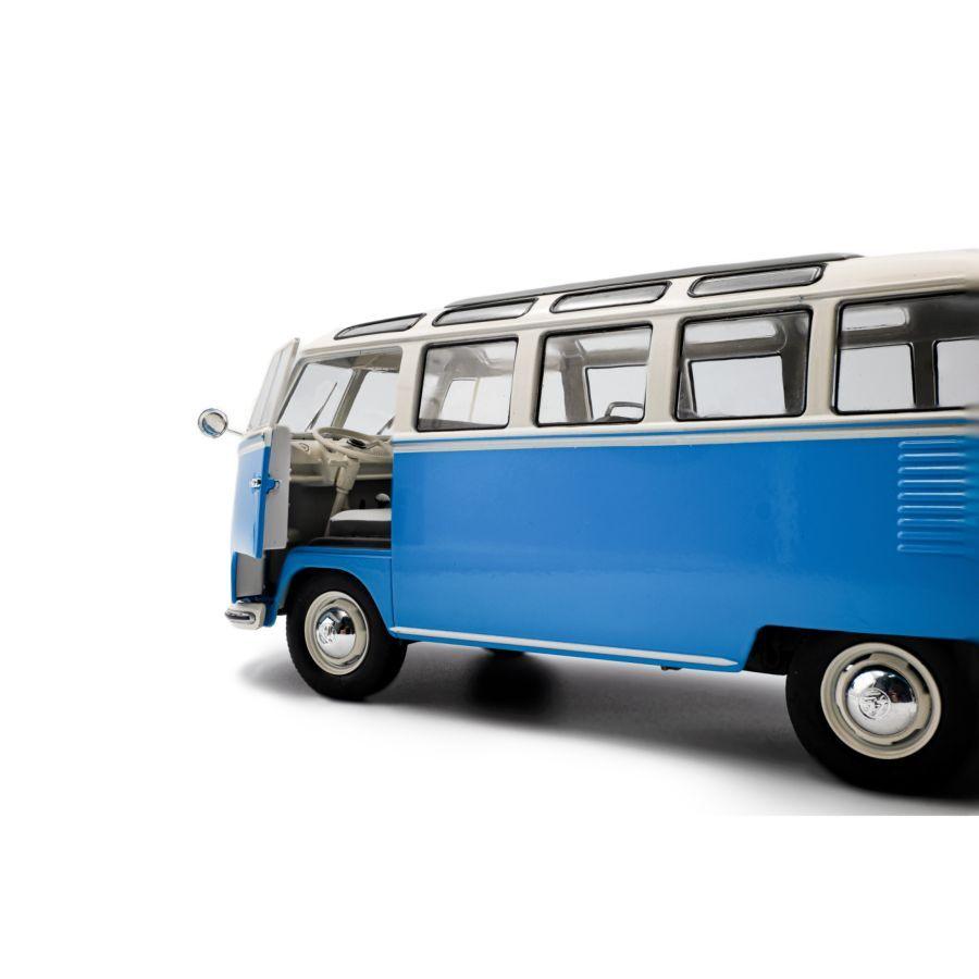 Solido Cars - 1:18 1962 Blue Volkswagen T1 Samba Diecast Vehicle