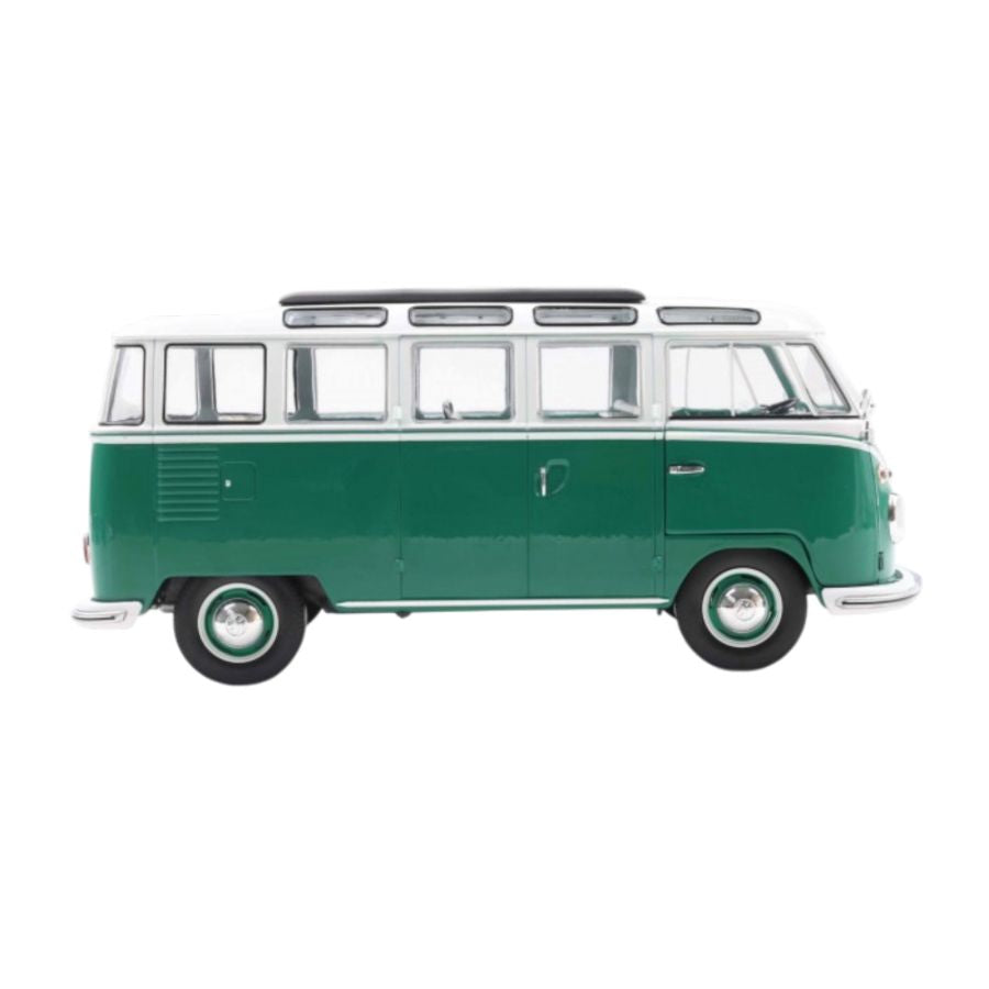 Solido Cars - 1:18 VW T1 Samba Green & White 1962 Diecast Vehicle