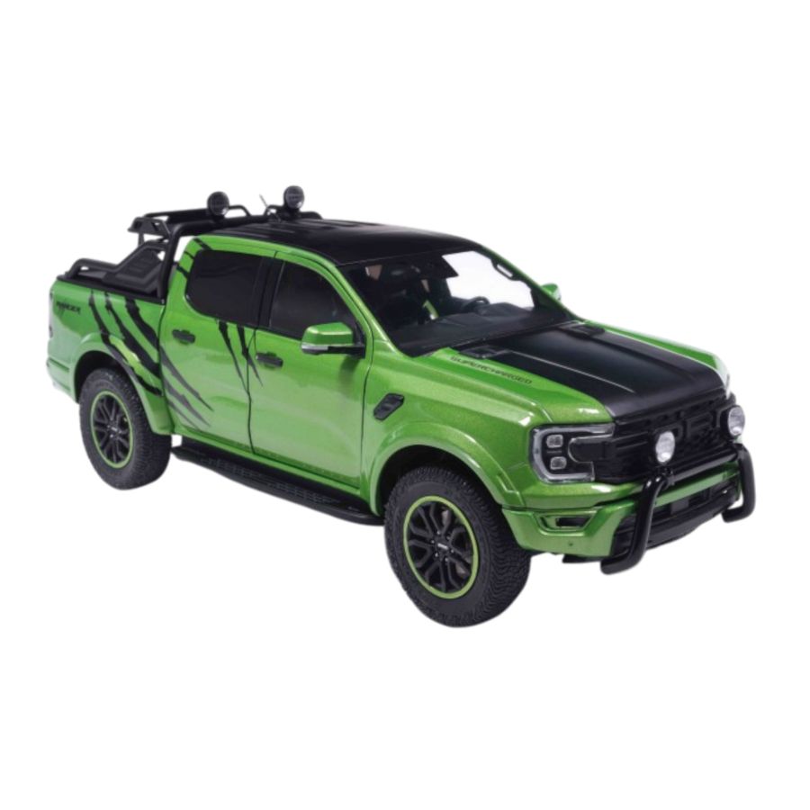 Solido Cars - 1:18 Ford Ranger Raptor Green 2024 Diecast Vehicle