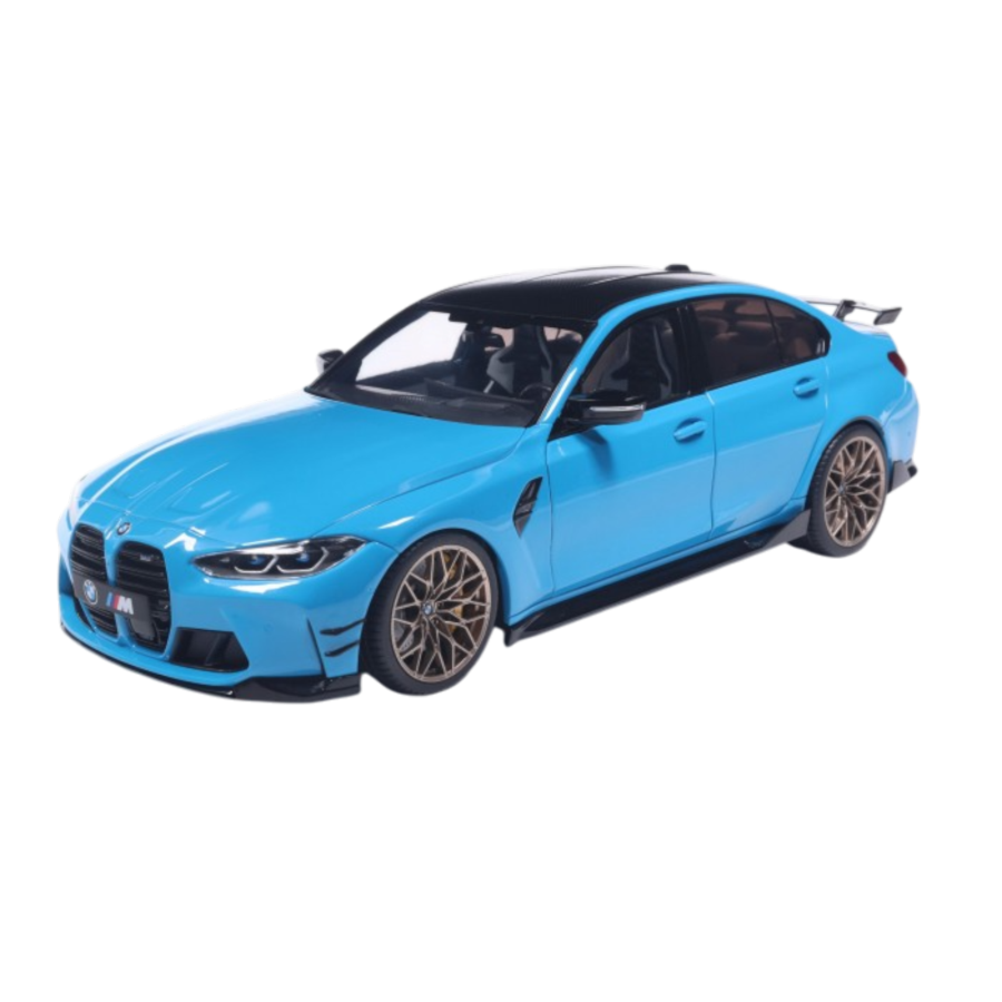 Solido Cars - 1:18 BMW M3 Performance Parts Daytona Beach Blue 2024 Diecast Vehicle