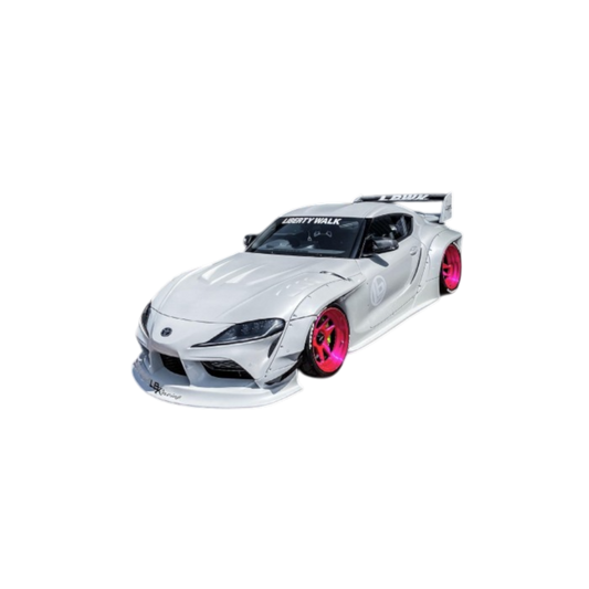 Solido Cars - 1:18 Toyota GR Supra Liberty Walk Body Kit White & Pink 2025 Diecast Vehicle