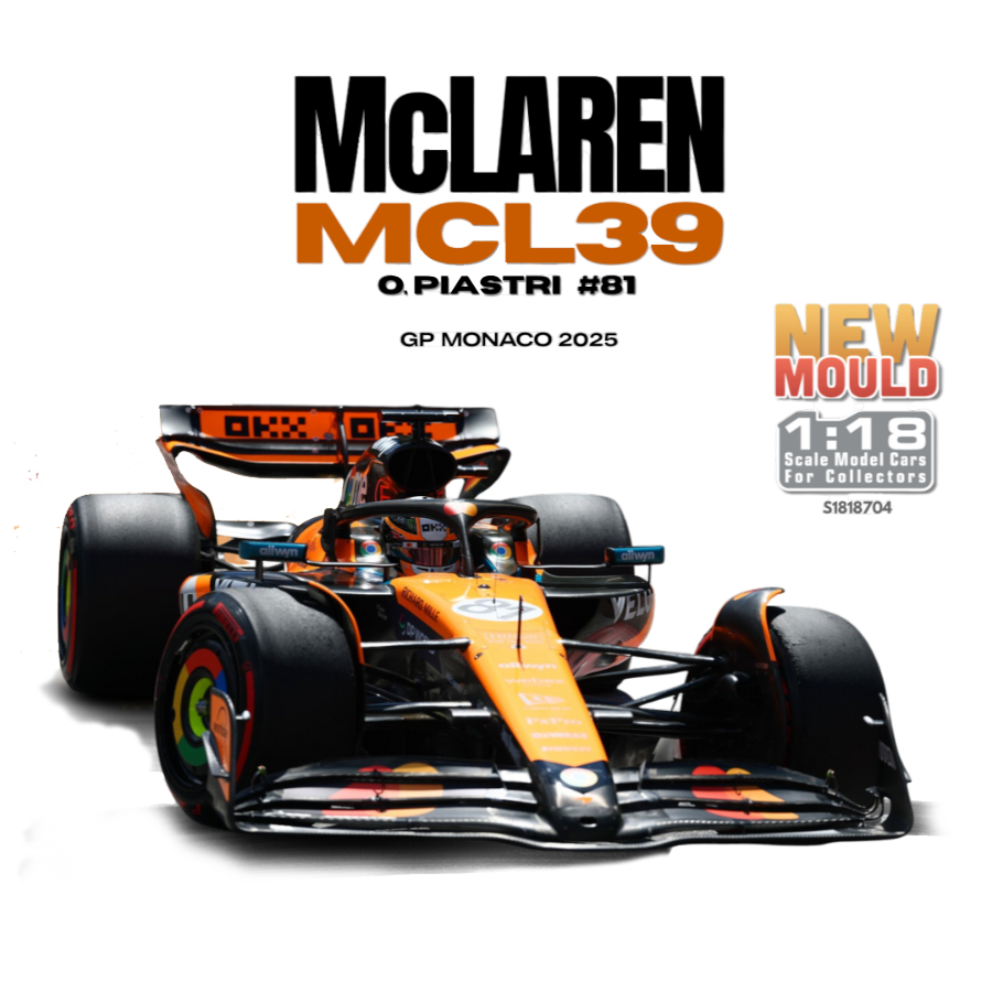 Formula 1 - MCLaren MCL39 O.Piastri #81 (GP Monaco 2025) 1:18 Scale Diecast Vehicle