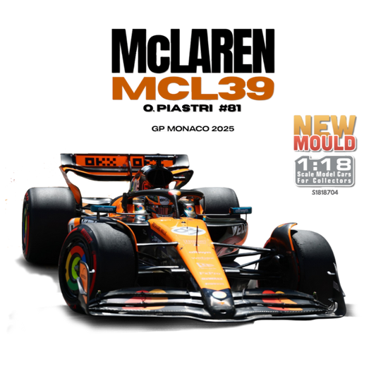 Formula 1 - MCLaren MCL39 O.Piastri #81 (GP Monaco 2025) 1:18 Scale Diecast Vehicle