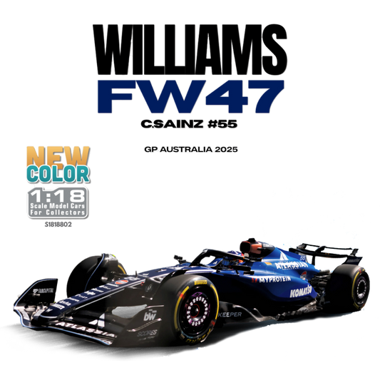Formula 1 - Williams FW47 C.Sainz #55 (GP Australia 2025) 1:18 Scale Diecast Vehicle