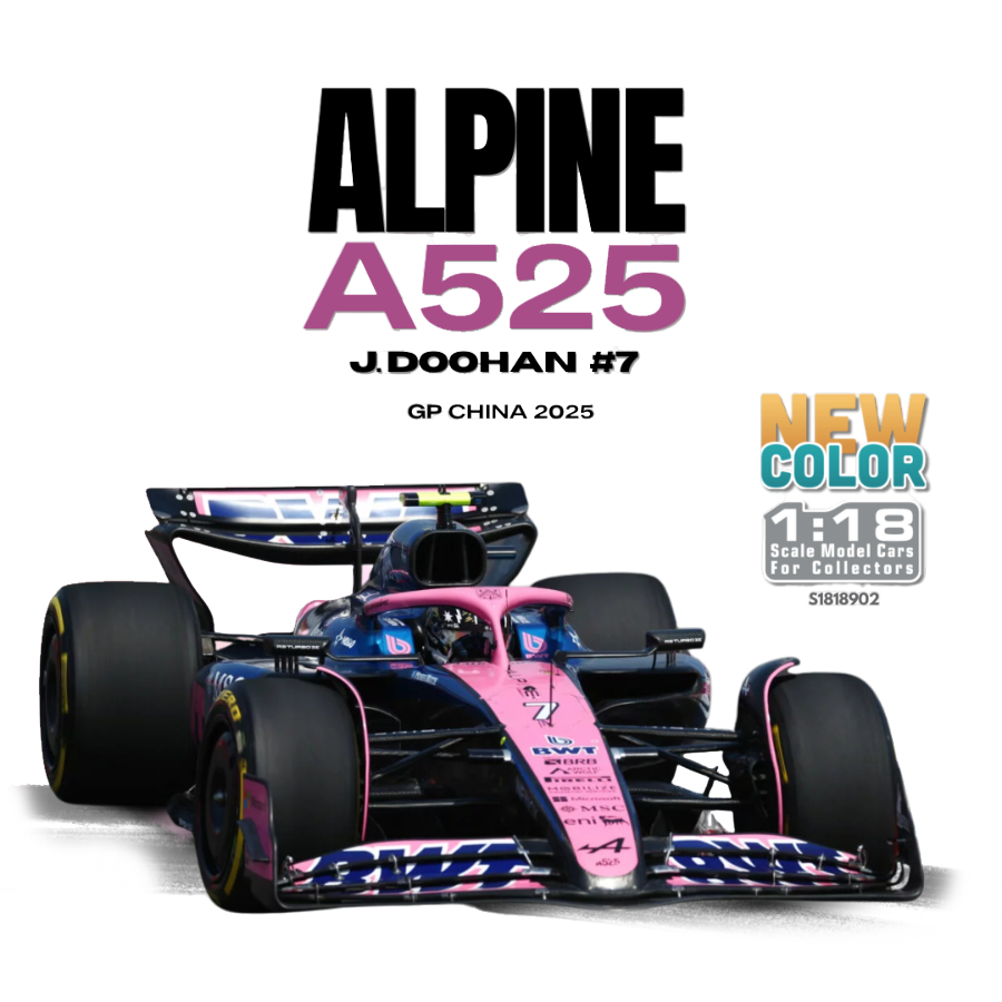 Formula 1 - Alpine A525 J.Doohan #7 (GP China 2025) 1:18 Scale Diecast Vehicle