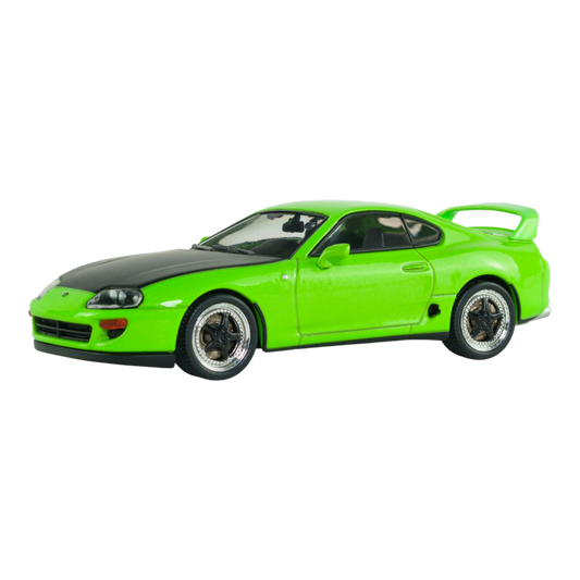 Solido Cars - 2001 Toyota Supra MK.4 Solido Works (Neon Green) 1:43 Diecast Vehicle