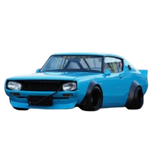 Solido - 1:43 Nissan Skyline GT-R (KPGC110) Kenmeri w/Liberty Walk Body Kit Blue (1972)