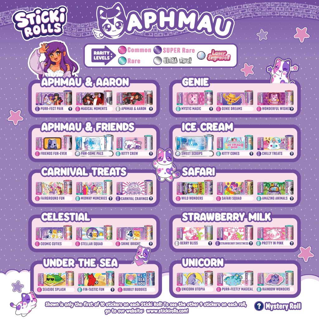 Sticki Rolls x Aphmau Pendant & Bracelet Set
