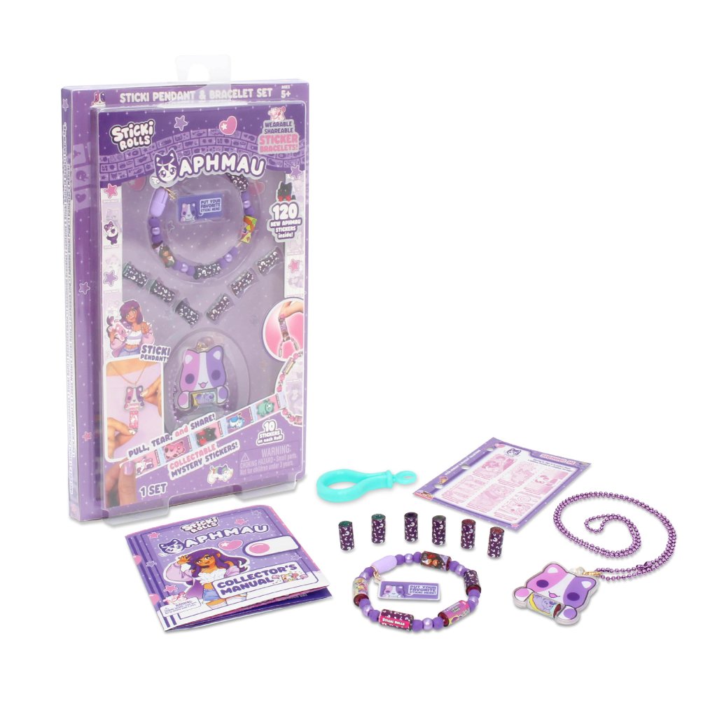 Sticki Rolls x Aphmau Pendant & Bracelet Set