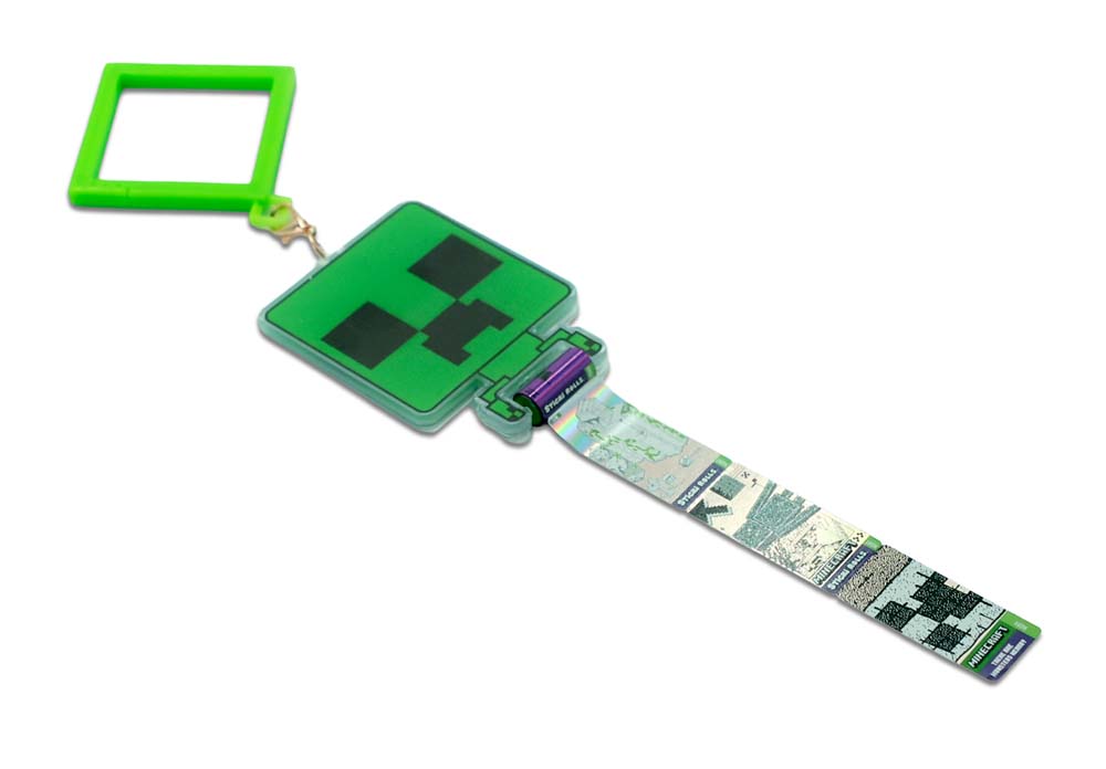 Sticki Rolls Minecraft Pendant & Sticker Wristband Set