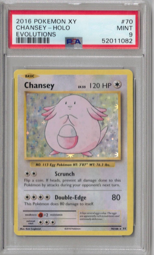 2016 Pokemon Xy Evolutions Chansey Holo 70