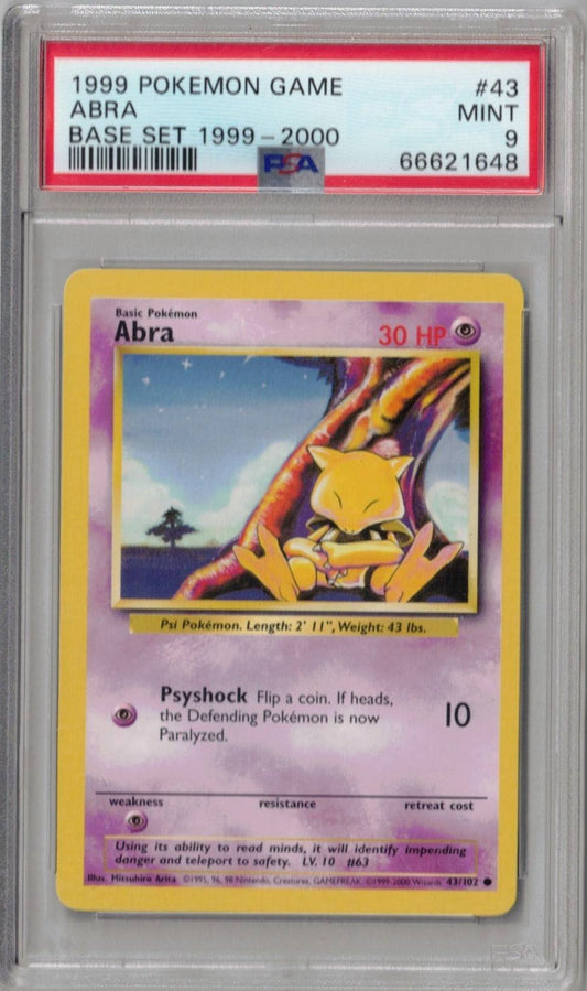 1999 Pokemon Game Abra 43 Base Set 1999-2000
