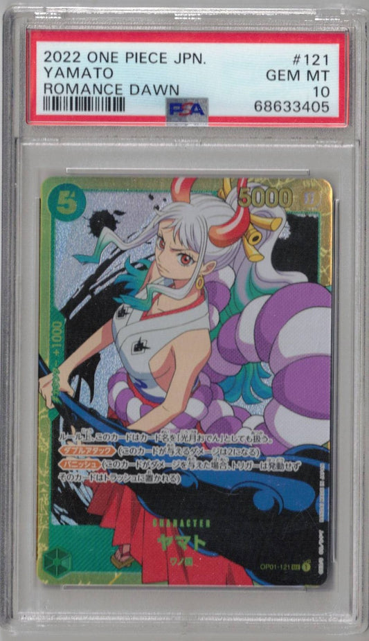 2022 One Piece Japanese Op01-Romance Dawn 121 Yamato - PSA 10