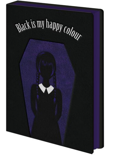 Wednesday - Black My Happy Colour - Plush Notebook