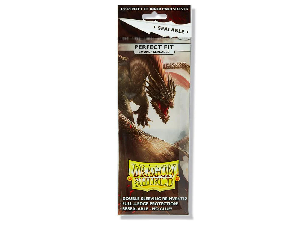 Dragon Shield: Perfect Fit Inner Sleeves – Sealable – Smoke