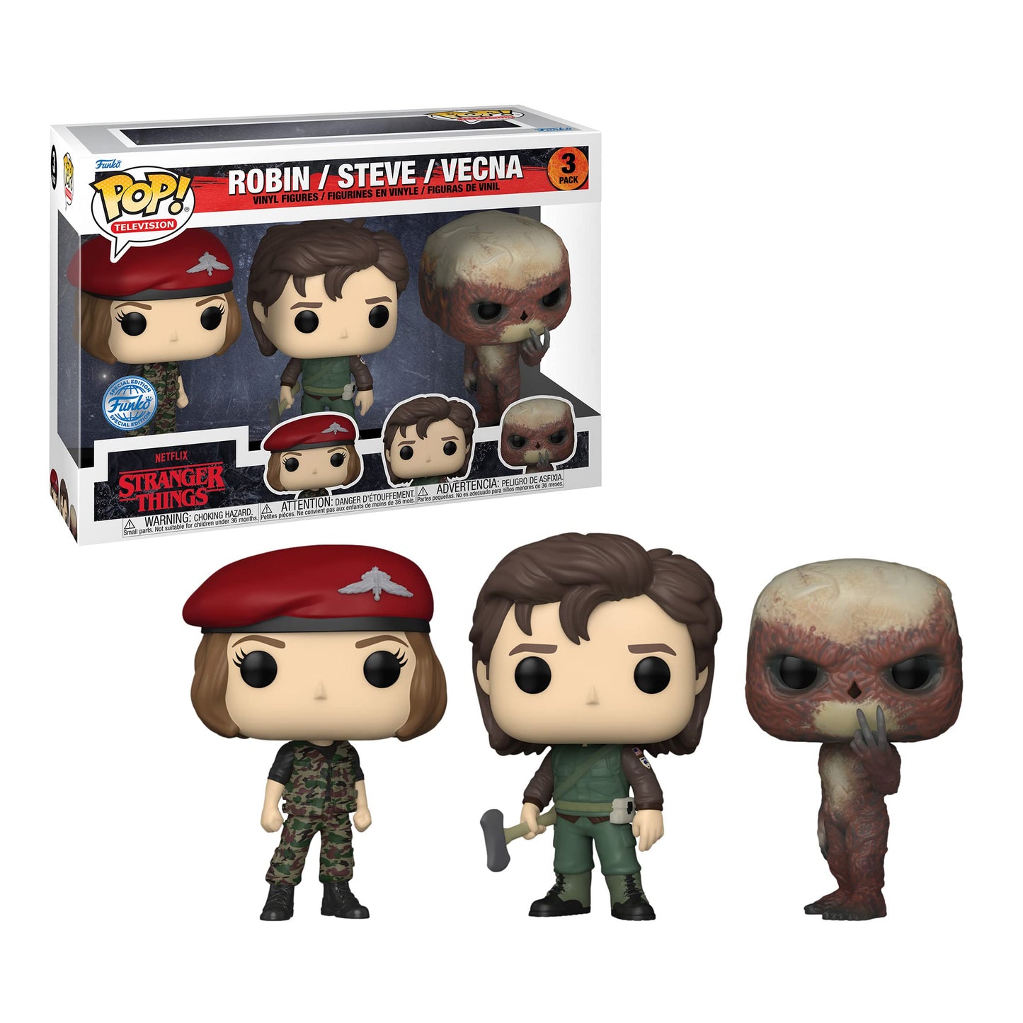 Stranger Things - Robin, Steve & Vecna US Exclusive Pop! 3-Pack