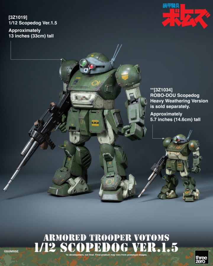 Armored Trooper VOTOMS - Scopedog Version 1.5 1:12 Scale Action Figure