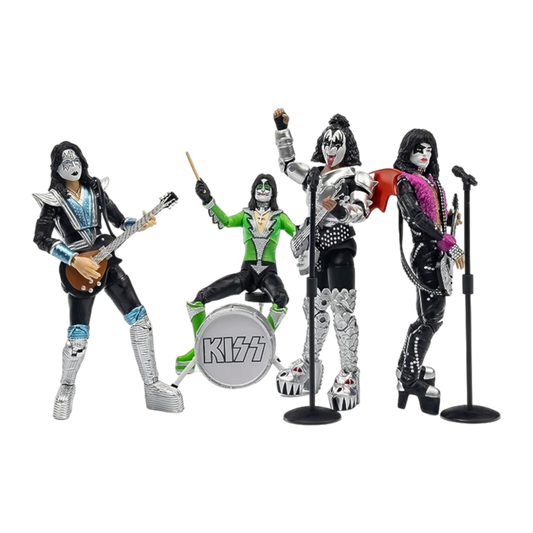 Kiss - The Band Vegas Outfits 4-Pack BST AXN 5" Action Figure Set [SDCC Exclusive]