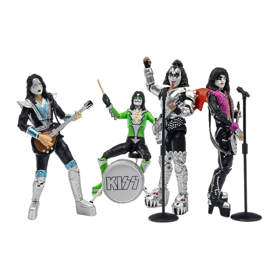 Kiss - The Band Vegas Outfits 4-Pack BST AXN 5" Action Figure Set [SDCC Exclusive]