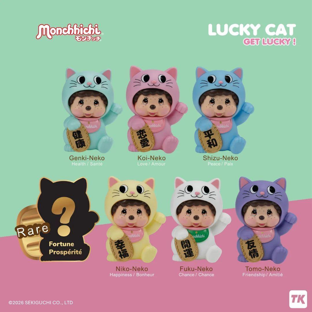 Monchhichi - Lucky Cat Vinyl Blind Box (Display of 6)