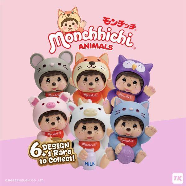 Monchhichi - Animals Vinyl Blind Box (Display of 6)