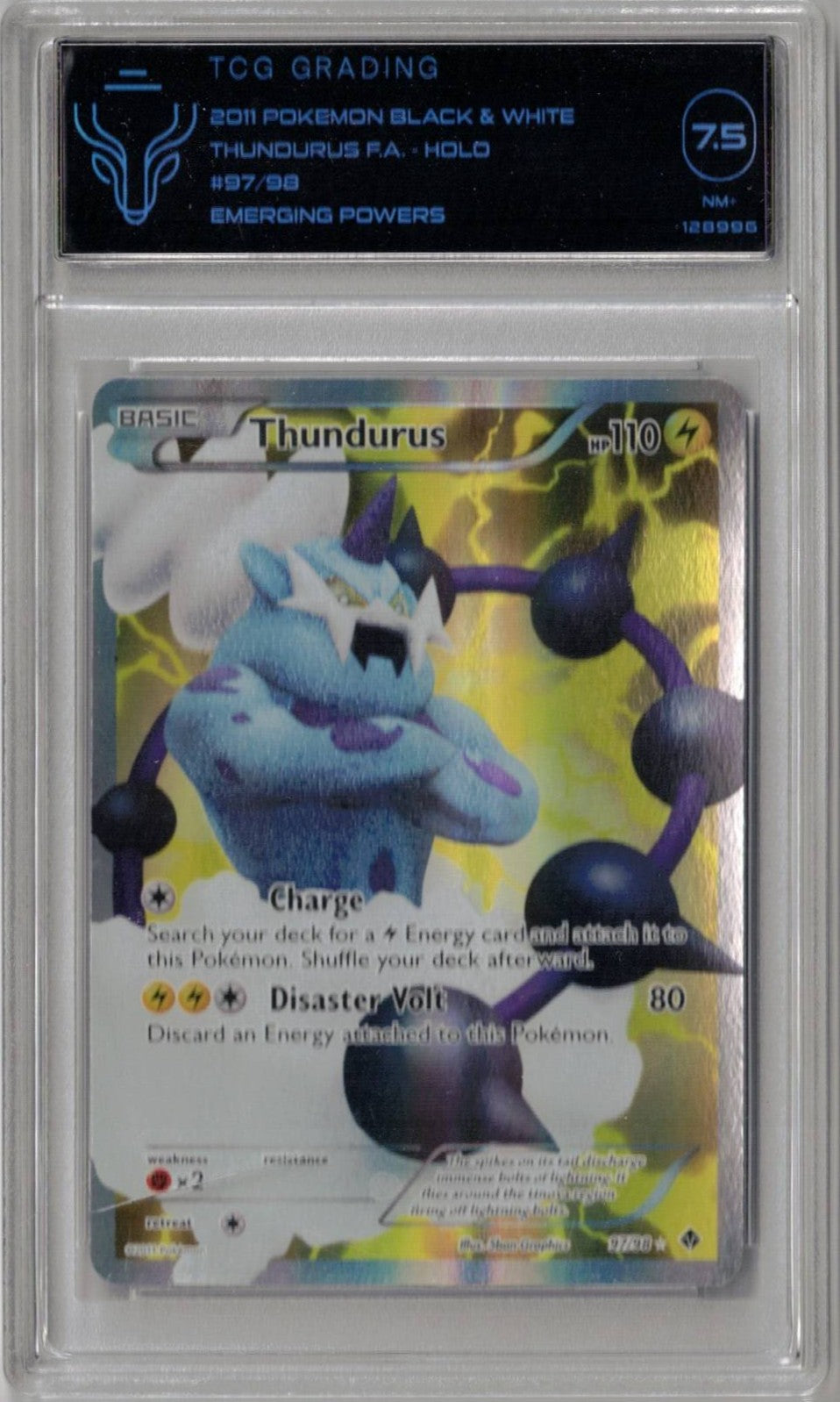 2021 Pokemon Black & White 97 Thundurus - TCG 7.5