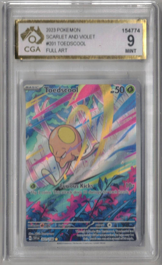 2023 Pokemon Scarlet & Violet 201 Toedscool - CGA 9